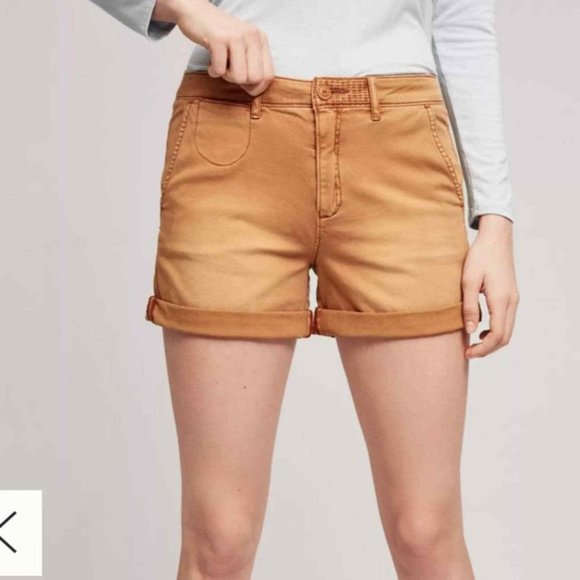 Anthropologie Pants - NWOT Anthropologie Relaxed Chino Shorts Brown Size 29